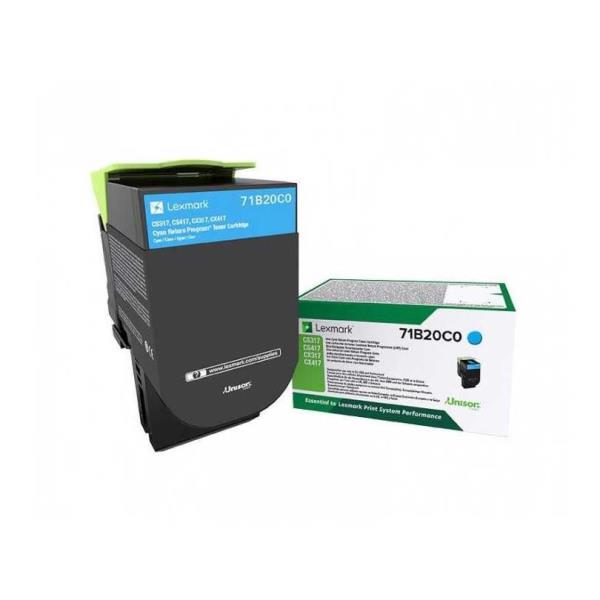 Lexmark - Toner - Ciano - 71B20C0 - return program - 2.300 pag