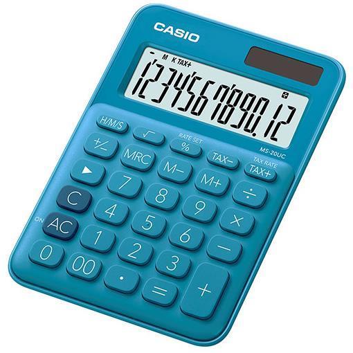 Calcolatrice da tavolo MS-20UC - 12 cifre - blu - Casio
