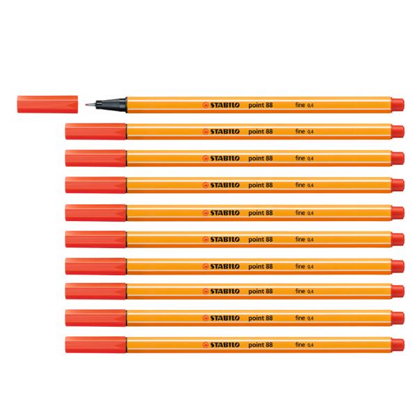 Fineliner Point 88 - tratto 0,4 mm  - rosso chiaro 48 - Stabilo