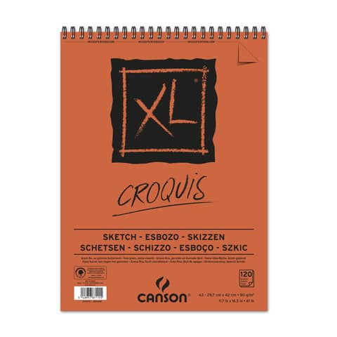 Album XL Croquis - A3 - 90 gr - 120 fogli - Canson