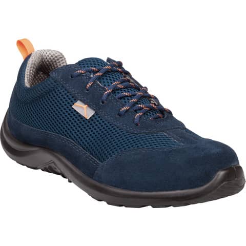 Calzatura di sicurezza Como S1P SRC - pelle scamosciata/poliestere mesh - numero 39 - blu - Deltaplus