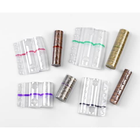 Blister portamonete - 5 cent - fascia rossa - Iternet - sacchetto da 100 blister