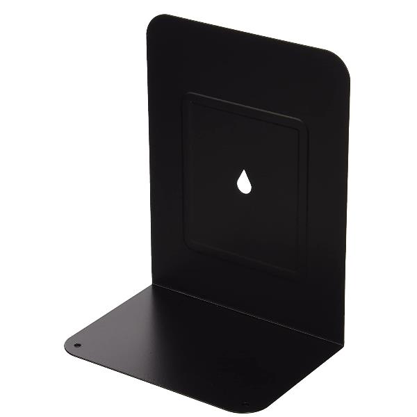 Coppia reggilibri - 13,5 x 17,5 cm - metallo - nero - Lebez