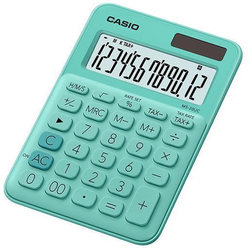 Calcolatrice da tavolo MS-20UC - 12 cifre - verde - Casio
