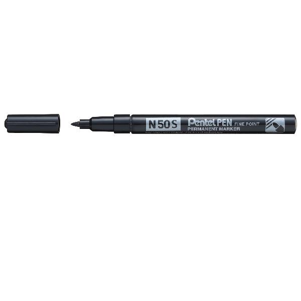 Marcatore permanente N50S - punta tonda - nero - Pentel