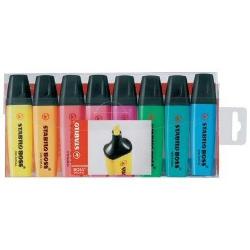 Evidenziatore Boss Original - punta a scalpello - tratto 2 - 5 mm - colori assortiti - Stabilo - busta 8 pezzi
