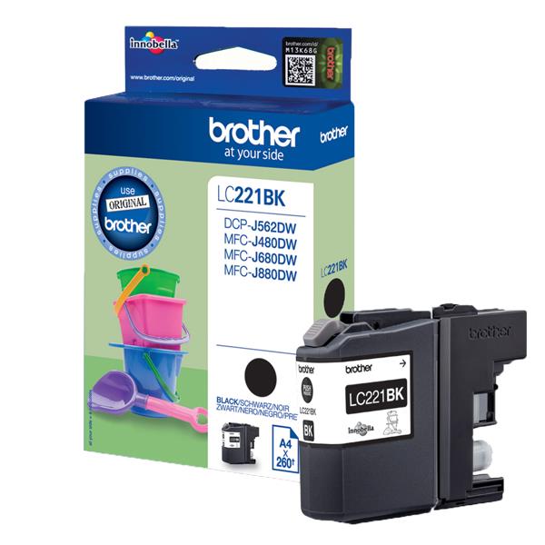 Brother - Cartuccia - Nero - LC221BK - 260 pag