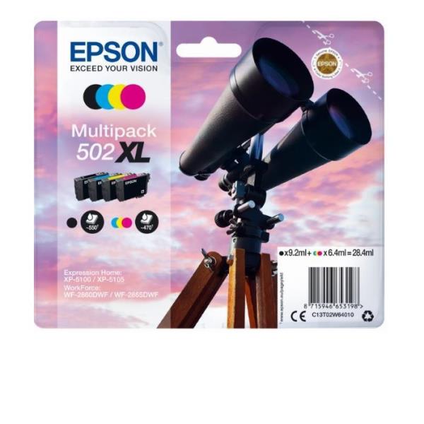 Epson - Cartuccia ink - 502XL - C/M/Y/K - C13T02W64010 - C/M/Y 6,4ml cad - K 9,2ml