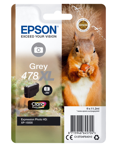 Epson - Cartuccia ink - 478XL - Grigio - C13T04F64010 - 11,2ml