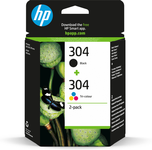 HP - Cartuccia ink originale - 304 - C/M/Y/K - 3JB05AE - C/M/Y 100 pag / K 120 pag