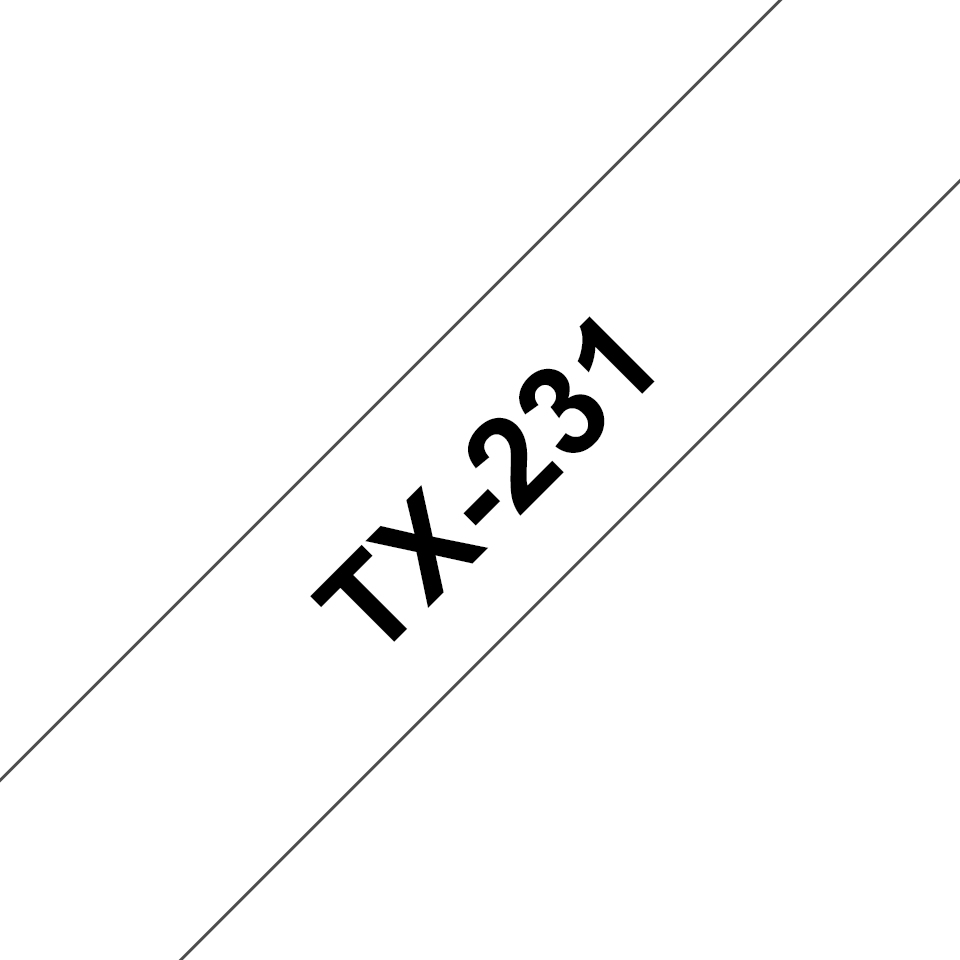 Brother - Nastro -  Nero/Bianco - TX231 - 12mm x15mt