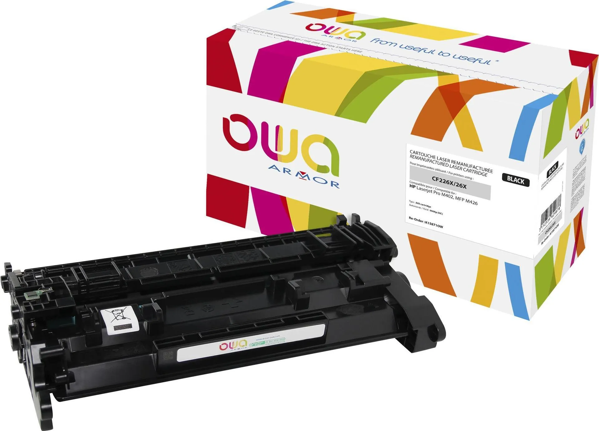 Armor - Toner Compatibile per Hp - Nero - CF226X - 9.000 pag