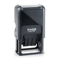 Timbro Printy 4750/L autoinchiostrante - DATA + PAGATO - 41 x 24 mm - 4 mm - bicolore - Trodat