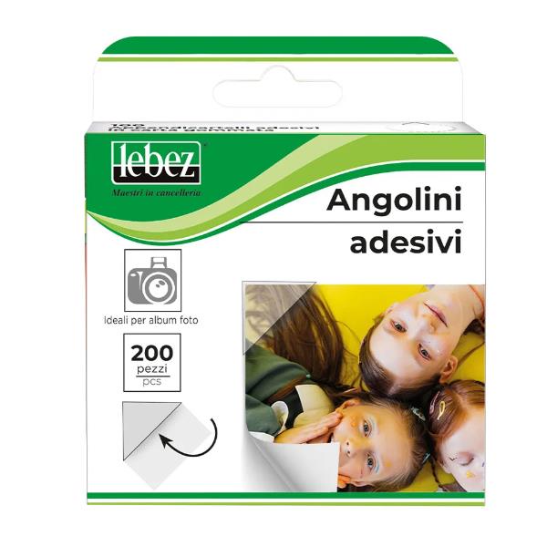 Angoli adesivi per foto - trasparente - Lebez - conf. 200 pezzi