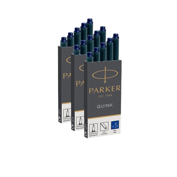 Parker Quink - Cartuccia inchiostro - nero (pacchetto di 5)