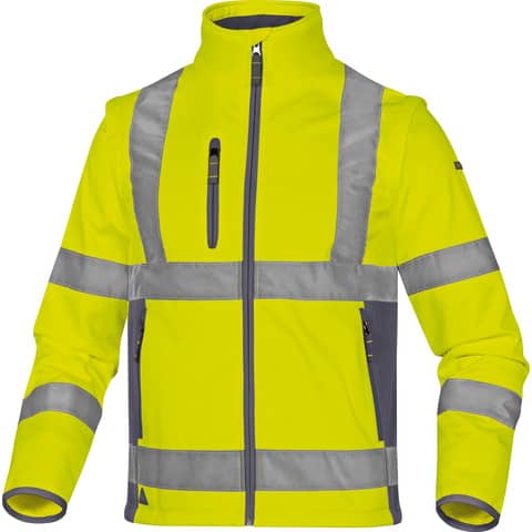 Giacca Softshell Moonlight 2 alta visibilità - poliestere - taglia XXL - giallo fluo - Deltaplus