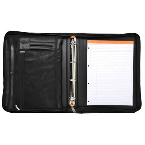 Conferenziere con meccaniscmo Exafolder - PPL - 4 anelli  30 mm - nero - Exacompata