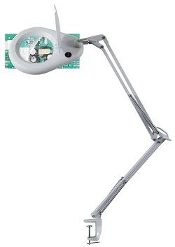 Lampada Zoom - a led - con lente di ingrandimento - 7,7 W - bianco - Unilux