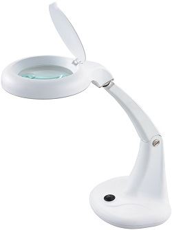 Lampada MiniZoom - a led - con lente di ingrandimento - 5,9 W - bianco - Unilux