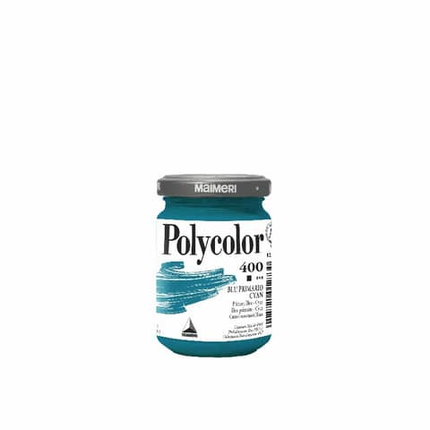 Colore vinilico Polycolor - 140 ml - blu primario cyan - Maimeri