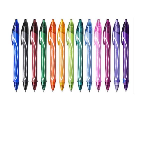Penna gel scatto Geolocity Quick Dry - punta 0,7 mm - 10 colori assortiti - Bic - box 30 pezzi