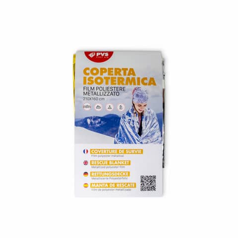 Coperta isotermica - 210x160 cm - oro/argento - PVS