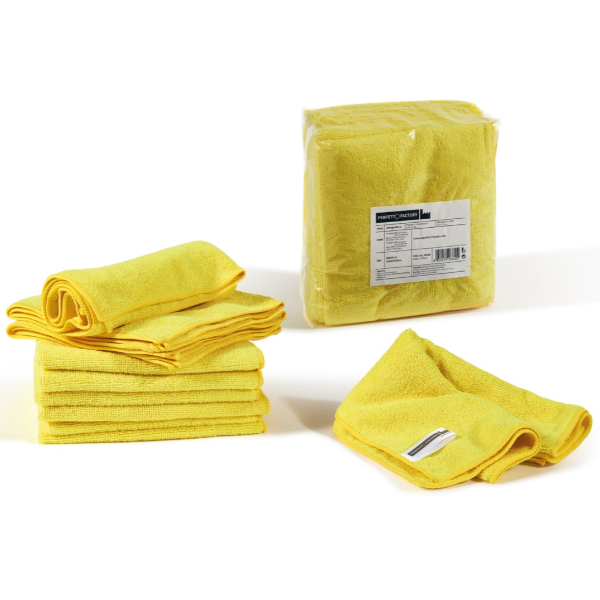 Panni microfibra Ultrega - 40 x 40 cm - giallo - PerfettoFactory - conf. 10 pezzi