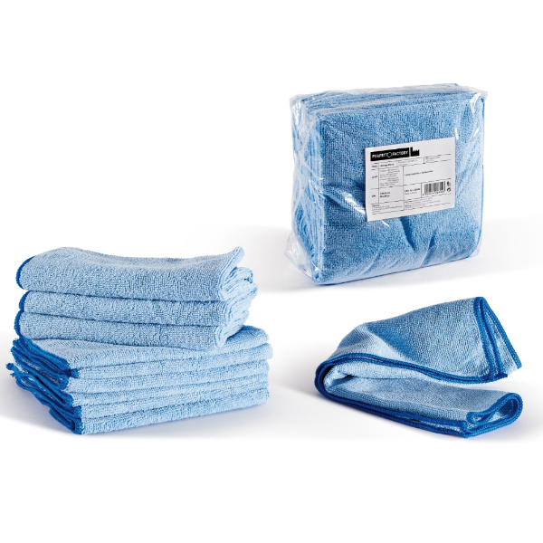 Panni microfibra Ultrega - 40 x 40 cm - azzurro - PerfettoFactory - conf. 10 pezzi