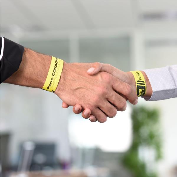 Braccialetti identificativi stampabili - 5 fogli - 10 et/fg - A4 - PE - giallo - Avery
