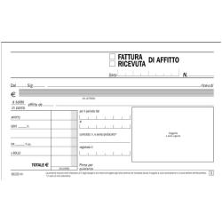 Blocco ricevute/ fatture di affitto - 50/50 copie autoricalcanti - 16,8 x 10 cm - DU1612C0000 - Data Ufficio