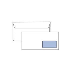 Busta Silver Matic Lux FSC - con finestra - gommata - 11 x 23 cm - 80 gr - bianco - Pigna Envelopes - conf. 500 pezzi