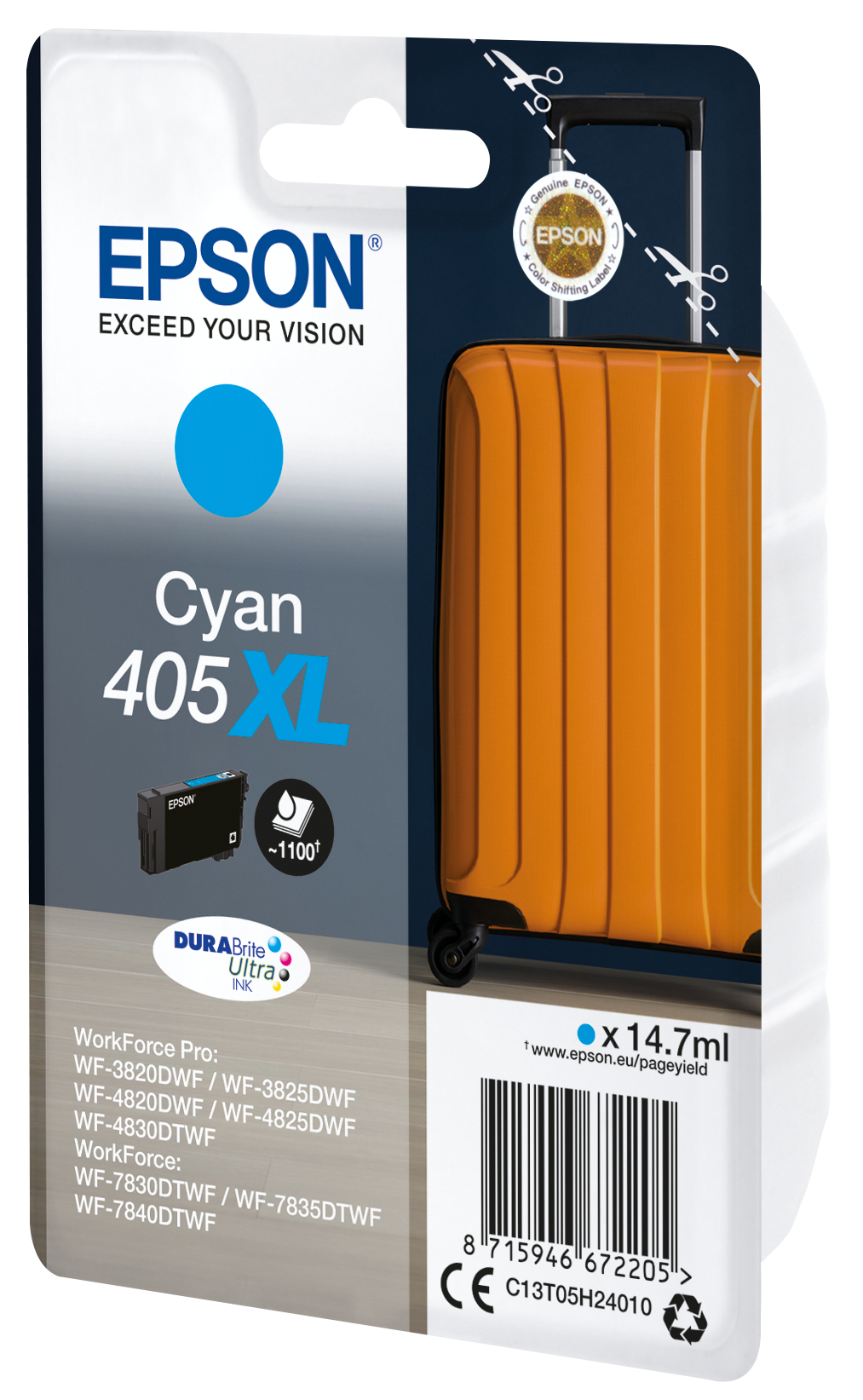 Epson - Cartucce ink - 405XL - ciano - C13T05H24010 - 1.100 pag