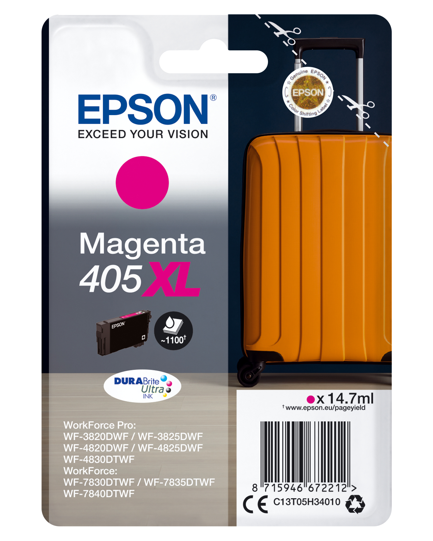 Epson - Cartucce ink - 405XL - magenta - C13T05H34010 - 1.100 pag