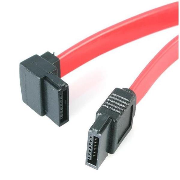 StarTech.com Cavo Serial ATA da SATA ad angolare sinistro SATA 30,5 cm (SATA12LA1) - Cavo SATA - Serial ATA 150/300/600 - SATA (R) a SATA (R) - 30 cm - connettore angolato a sinistra - rosso - per P/N: CFAST2SAT25, USB2SATAIDE, USB3SSATAIDE