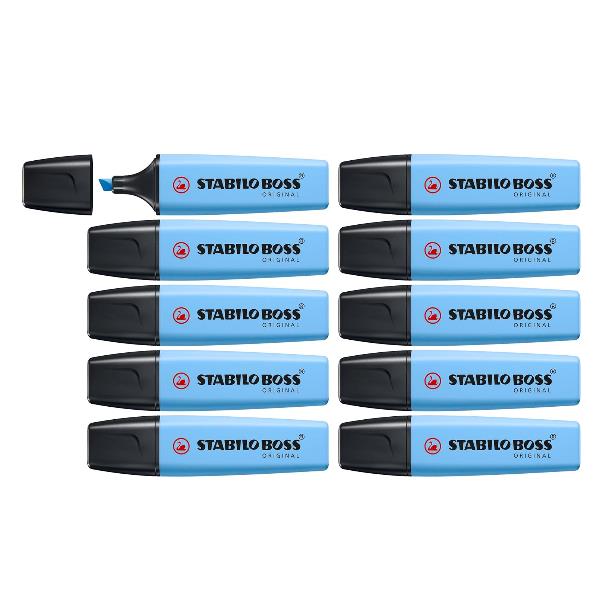 Evidenziatore Stabilo Boss Pastel - tratto 2 - 5 mm - azzurro cielo 112 - Stabilo