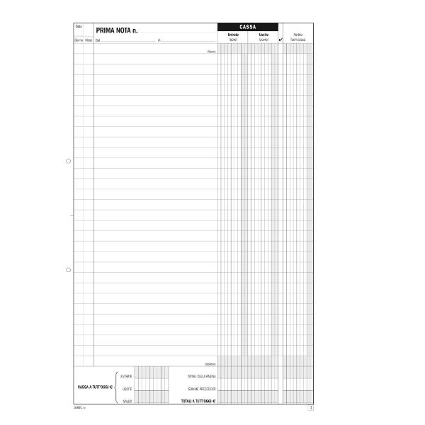 Blocco entrate/uscite extra cassa - 50/2 copie autoricalcante - DU1683C0000 - Data Ufficio