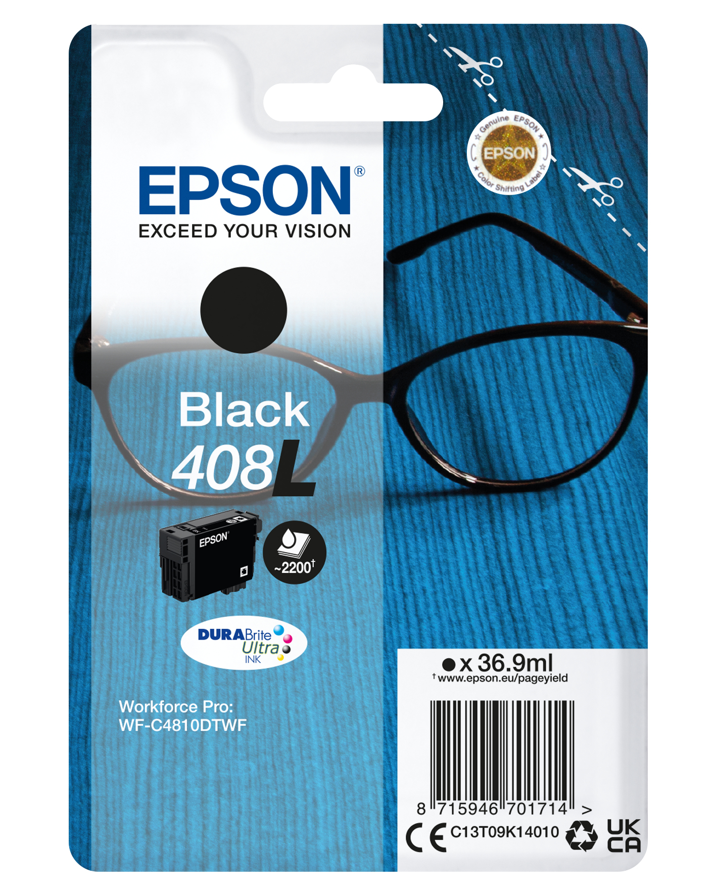 Epson - Cartuccia DuraBrite Ultra 408L - Nero - C13T09K14010