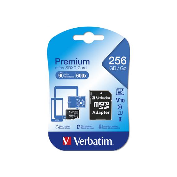 Verbatim - Micro SDXC - Con adattatore - 44087 - 256GB