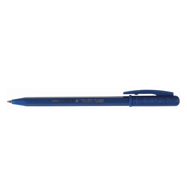 Penna sfera Tratto Uno Green - punta media 1 mm - blu - Tratto - conf. 50 pezzi