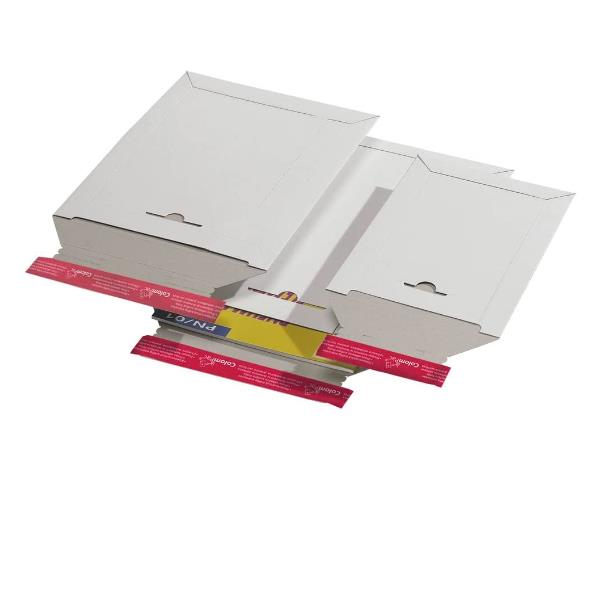 Busta a sacco - in cartone - chiusura autoadesiva - C4 - 235 x 310 x 30 mm - bianco - Colompac