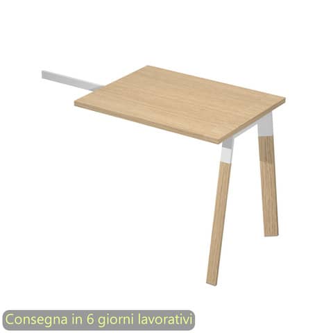 Allungo scrivanie Woody Superior - 80 x 60 x 72,5 cm - piano rovere