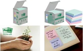 Blocco Post-it  Green - 654-1GB - 76 x 76 mm - natural - 100 fogli - Post-it - conf. 6 pezzi