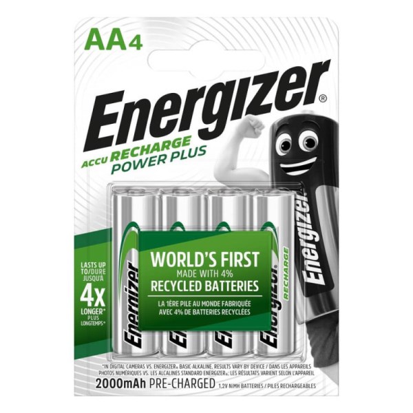 Pila stilo AA - 1,2V - Power Plus - ricaricabili - Energizer - blister 4 pezzi