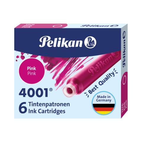 Cartucce inchiostro 4001 (TP/6) - lunghezza 39mm - rosa - Pelikan  - conf. 6 pezzi