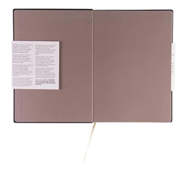 Taccuino Ispira - con elastico - copertina rigida - A5 - 96 fogli - righe - marrone - Fabriano