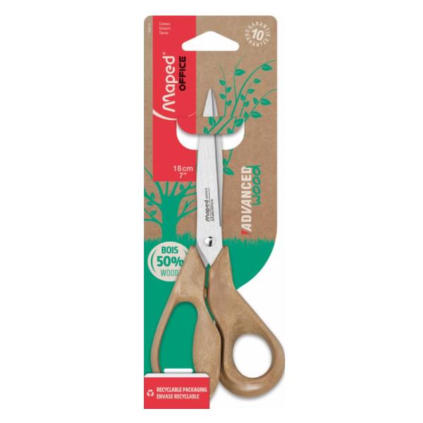 Forbici Advanced Wood - asimmetriche - 18 cm - Maped