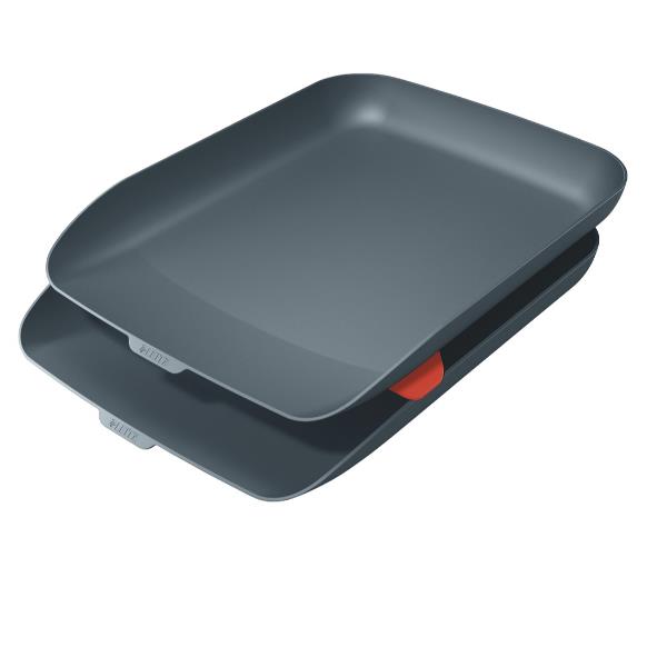 Kit doppia vaschetta portacorrispondenza Cosy - grigio - Leitz