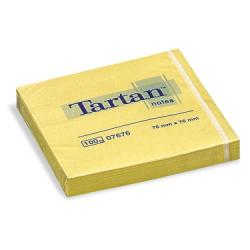 Blocco foglietti - giallo pastello - 76 x 76mm - 63gr - 100 fogli - Tartan