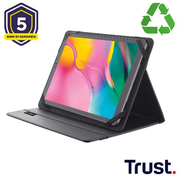 Custodia folio per tablet - Primo - da 10" - nero - Trust