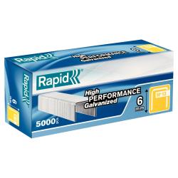 Punti galvanizzati - 13/6 - 6 mm - metallo - Rapid - conf. 5000 pezzi